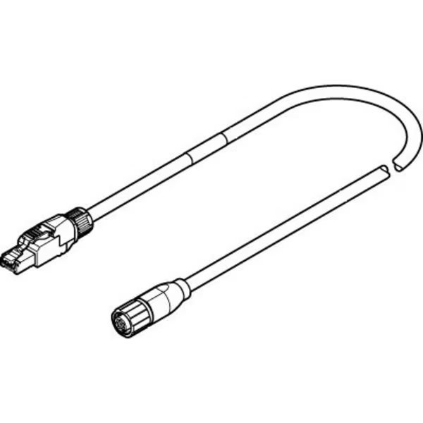 Encoder Cable NEBM-M12G8-E-15-N-R3G8, Festo, Mfr#: NEBM-M12G8-E-15-N-R3G8